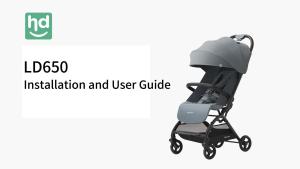 happy dino A Lightweight Convertible Four-Wheel Baby Stroller with Sitting and Reclining Positions and UV Protection