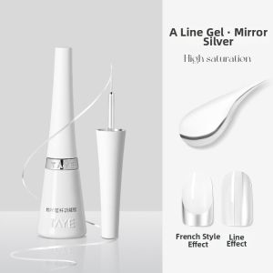 Taye | High Density Drawing Gel for Nail Salon Black and White Painting Shiny Metallic