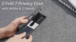 Support Military protection case Samsung Z Fold 7 2025 TONGATE Outdoor 2 Invisible Stands & 4-Card Holder Anti Spy Built-in Privacy Screen Protector & Camera Cover TPU+PC shockproof rugged casing for Samsung