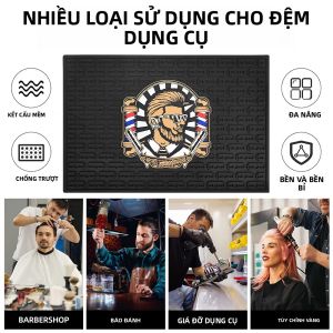 Tấm Lót Dụng Cụ Làm Tóc PVC Chống Trơn Phụ Kiện Salon Tóc Cho Máy Cắt Tóc Lược Dụng Cụ Cần Thiết Hộp Đựng Đồ