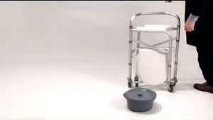 [Same Day Delivery] Foldable Commode Chair - Height Adjustable (Without Wheel OR With Wheel)