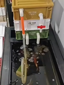 Fish tank filter box 2-3 layer upper filter circulation system filter turnover box trickle box pond filtration equipment