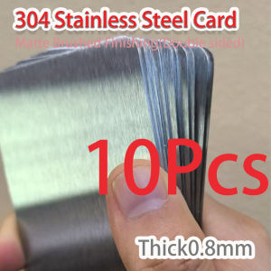304 Stainless Steel Thick Metal Business Cards Blanks Card for Customer Laser Engraving DIY Gift Cards Matte Brushed Finishing