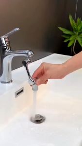 Đầu Nối Vòi Nước Thông Minh Xoay 1080° 2 Chế Độ Chất Liệu Nhựa ABS Cao Cấp Màu Bạc Mạ Crom Sáng Bóng Dễ Lắp Đặt Sử Dụng