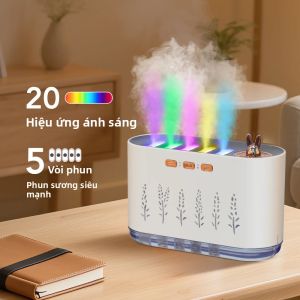 Máy Tạo Độ Ẩm Không Khí USB 700ml Với 7 Đèn LED Máy Khuếch Tán Tinh Dầu Máy Tạo Sương Mù Hương Liệu Có Hẹn Giờ Cho Phòng Ngủ Gia Đình Trên Ô Tô