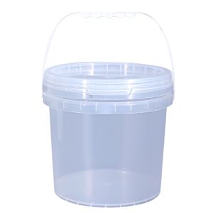 Food Grade Sealed Plastic Bucket round Transparent Small Water Bucket Packaging Box with Lid Jellyfish Bucket 5L 10kg Household Cleaning Tools