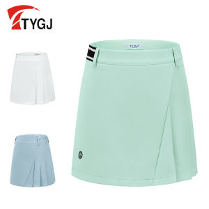 Golf Skirt for Women Half Skirt Summer Autumn Sports Vitality Short Skirt Tennis Skorts 100 Pleats Anti Glare Elastic Fast Rod Pants With Safety Pants Pockets