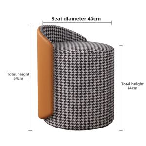 MOLORE | Scandinavian Luxury Modern Home Vanity Stool Short Round Stool