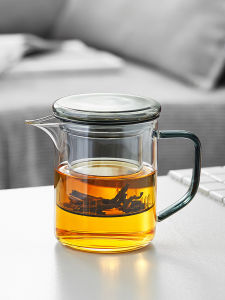 Thickened High Borosilicate Glass Tea Pot for Brewing Flowers And Tea Home Use New 2025 Style Japanese Simple Pure Color