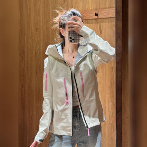 DANTING | Outdoor Beige Hooded New Fashion Dignified Windproof Jacket