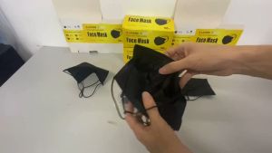 Ship Today-KL】Blue Headloop 50pcs Face Mask 3ply - Premium Grade Hijab style mask Black Hijab Denim Hijab