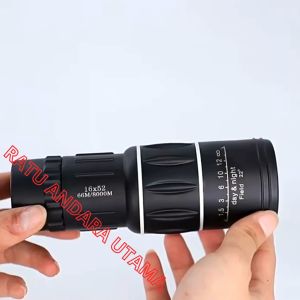 COD TaffSPORT Prime Teropong Monokular Mini Jarak Jauh Kamera HP Zoom Lens 66M/8000M 16x52