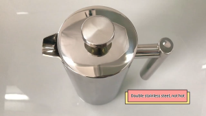 Stainless Steel French Press Coffee Maker 12/27/34oz French Press Tea Maker Double Wall with Micro-Filter for Camping