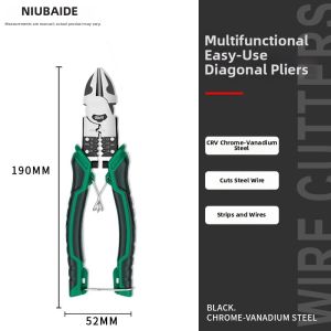 High Manganese Steel Wire Stripping Pliers With Spring Sharp-Nose