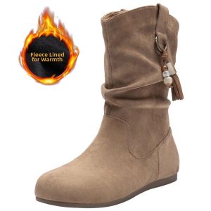 DUSTO | Retro Autumn Short Boots Fringe Cowboy Style