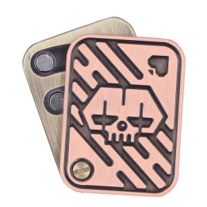 Brifit Skull Poker Style Magnetic Push Slider Metal EDC Fidget Toy Sensory Toy 解压玩具 ADHD Hand Spinner Anxiety Stress Relief
