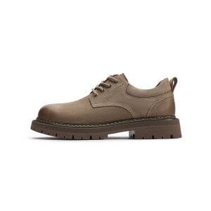 Hotwind | Fall New Mens Lace-Up Work Casual Shoes Retro Round Toe