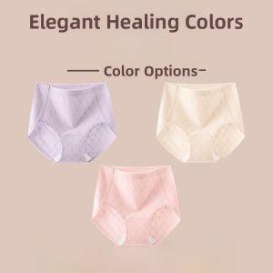MiiOW | Womens Summer Thin Cotton Underwear High Split No Tagging Seamless Anti-Bacterial Triangle Panties Comfortable Mid-Waist Briefs