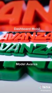 Pajangan Dekorasi Dashboard untuk Mobil Avanza Variasi Timbul 3D Bahan Fiberglass