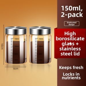 KuaKe | Heat Resistant Glass Storage Bottle for Chinese Medicine and Food