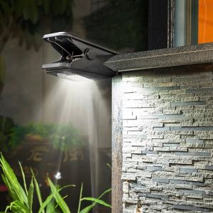2025 Upgrade Solar Powered 58 LED Portable Clip Light Outdoor Light，Courtyard Light Human Sensing Ultra Bright Lighting Street Light Home Waterproof Wall Light