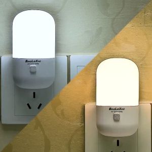 Vimite LED Smart Sensor Night Light, Bedroom/Bedside Lamp, Warm White (Plug-in, Sleeping Light, Auto Switch, Sensor Adjustable Brightness) Suitable for Bedroom, Bathroom, Kitchen, Corridor, Staircase