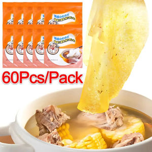 60/12Pcs Disposable Soup Oil Absorbing Paper Food Soup Blotting Oil Health Filter Paper Food Grade Kitchen Gadgets Accessorie