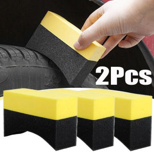 【Pphha】2Pcs U-Shape Car Wash Sponge Wheel Cleaning Waxing Brush Tyre Polishing Sponge Wipe Auto Cleaning Tool
