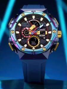 SMAEL | SMAEL Mens Outdoor Sports LED Digital Watch Waterproof Luminous Time Display Multifunctional Stopwatch Fashion Man Wristwatch