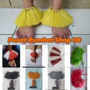Gelang Rumbai Kaki Anak 1 set Rumbai Tali Rafia
