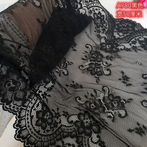 Vải Ren Viền Mềm Mại Rộng 31cm Màu Trắng Dùng Cho Quần Áo Thủ Công Vá Váy Kéo Dài