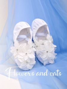 New 2025 Elegant Princess Dance Shoes for Girls with Lace Flowers And Diamonds Soft Bottom Cat Claw Shape Practice Clothes