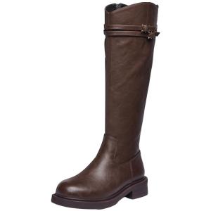 Josiny | Knight Long Boots for Autumn and Spring Brown