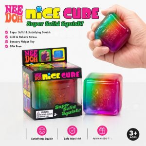 Colorful Cube Squishy Stress Relief Toy Anti-Anxiety Cubic Sensory Squeeze Toy Venting Decompression Fidget Toy for Adults Pe