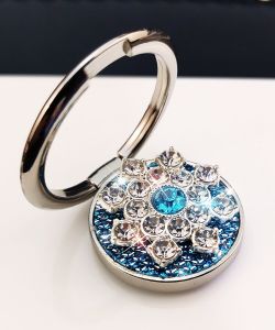 Fashionable Metal Ring Stand for Mobile Phones Sparkling Sequin Adhesive Rotating Back Sticky Support Frame Universal Accessory