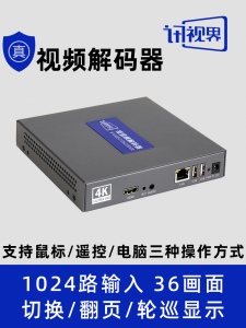 High Definition Video Decoder Network Surveillance 36 Channels Page Display Rotation Compatible with Hikvision Dahua
