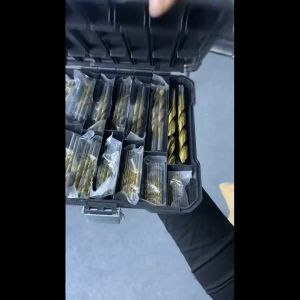 ชุดดอกสว่านไทเทเนียม 50/99 ชิ้นสำหรับเหล็กไม้พลาสติกโลหะทองแดงอลูมิเนียมพร้อมกล่องเก็บของ COD