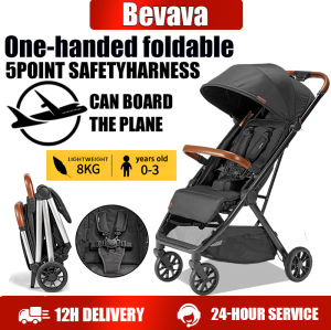Lightweight Baby Stroller One-Hand Fold Aircraft-Grade Aluminum Frame and Ample Storage Umbrella Stroller