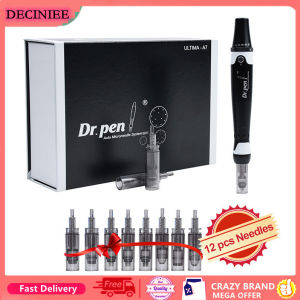 Ultima Electric A7 Dr pen Micro Pen Therapy Derma Rolling Acne Wrinkle Removal Skin Care Beauty Tools With 12 Pcs Cartridges For MTS
