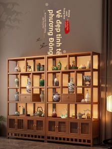 QIMUDAO | Chinese Antique Style Non-wooden Curio Cabinet