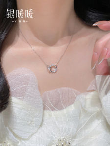 YINNUANNUAN | New 999 Pure Silver Mobius Double Loop Necklace