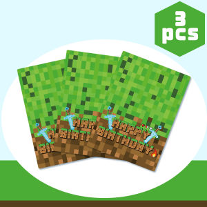 Pixel Party Tablecover1/2/3 Pcs Pixel Gaming Party Tablecover/Game Birthday Tablecloth for Pixel Birthday Decorations Supplies