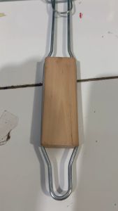 HATAYASHOP - Grill Besi Tahan Karat dengan Gagang Kayu untuk Panggangan Ikan