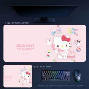 Sanrio | Precision Edge Locking Premium Printed Leather Mouse Pad  Hello Kitty Fruit Series Leather Mouse Pad Large Size Wrist Table Mat