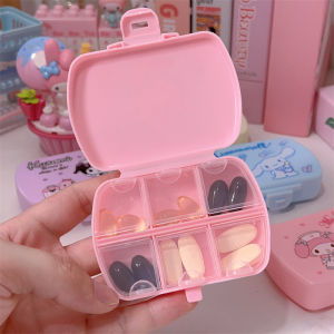 กล่องจัดเก็บยาตลับยาแบบพกพากล่องจัดระเบียบกันฝุ่น