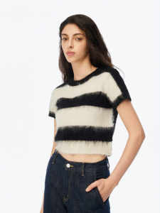 ANN ANDELMAN | Summer Casual Wide Stripes Cotton T-shirt