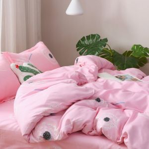 เรียบง่าย โมเดิร์น โพลีเอสเตอร์ ผ้านวมเดี่ยวคู่ นักเรียน หอพักผ้าปูที่นอน 150x200x230 รูปแบบตารางผ้าปูที่นอน