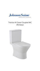Johnson Suisse Treviso-N BO 4.5/3L Close-Coupled Water Closet Set (Rimless) 250mm S-Trap