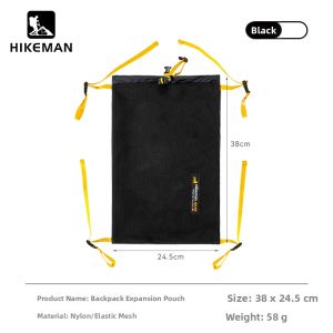 HIKEMAN | Expanding Outdoor Storage Mesh Bag for Backpacking