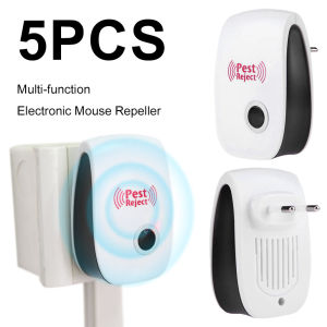 5 Packs Ultrasonic Pest & Insect Repeller for Roach Rodent Mouse Indoor Ultrasonic Repellent for House Kitchen Garage